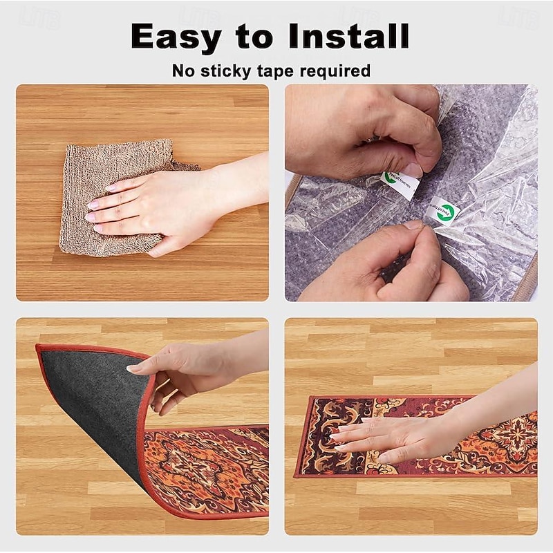 Step Carpet Boho Style Non-Slip Carpet Stair Treads for Kids Elders and Pets Ethnic Design Stair Tread Mats3