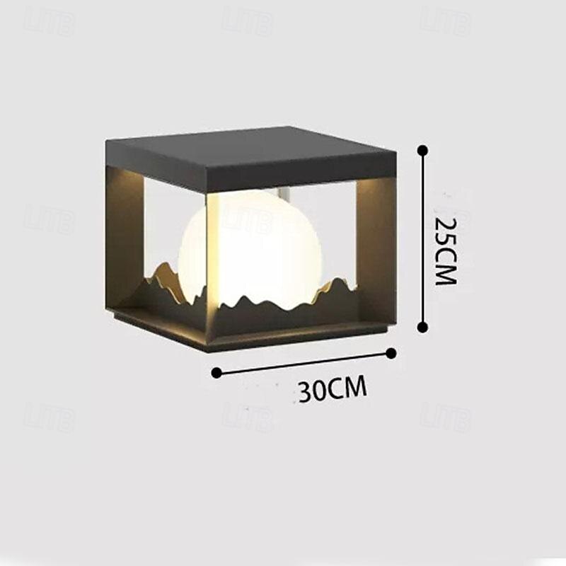 Outdoor Post Light IP65 Waterproof Pillar Post Lantern 30/40cm Luxury Post Lantern with Pillar Mount Base, Modern European PC Post Lighting, Outdoor LED Column Lights for Garden Yard4