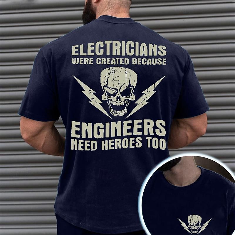 Men's Skull Graphic Prints Funny T Shirt Graphic Tee 100% Cotton Short Sleeve Graphic Shirt Black Navy Blue Army Green Comfortable Tee Vacation Street Fashion Designer Clothing4