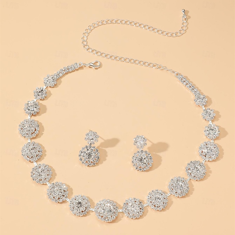 Jewelry Set For Women's Party Evening Gift Alloy3