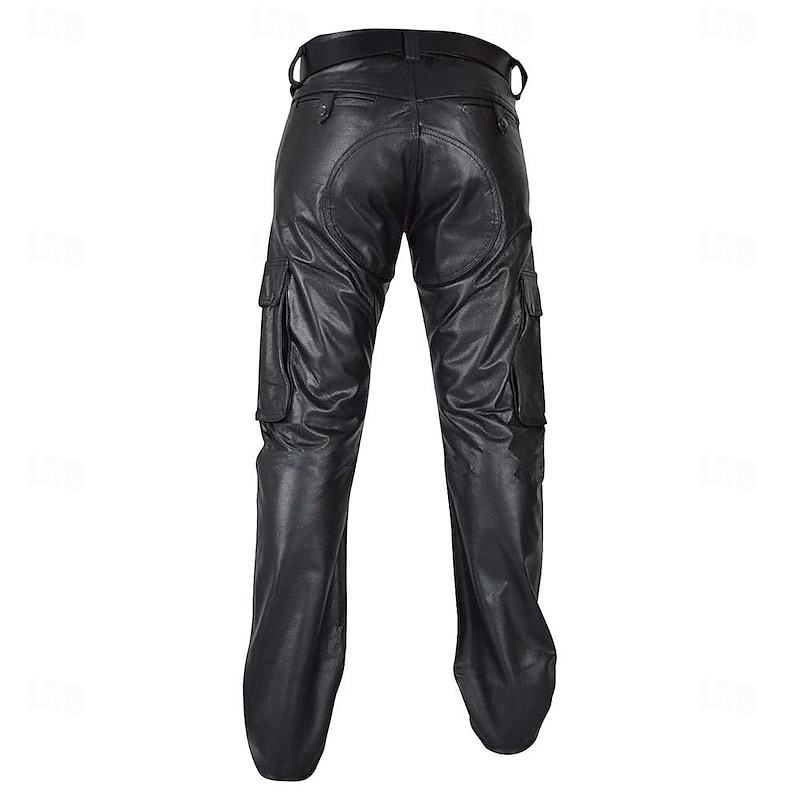 Punk & Gothic Medieval Steampunk Pants Straight Leg Motorcycle Pants Riders Bikers Fancy Dress Men's Casual Daily Adults' Pants4