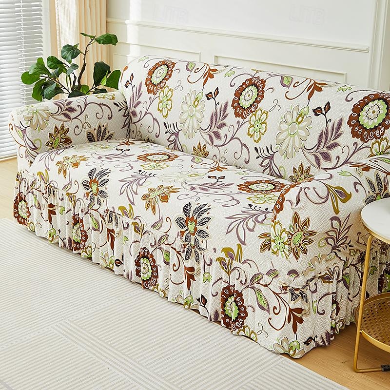 Elastic Sofa Cover Full Cover Nordic Style Sofa Cover Non-slip Fabric Skirt Sofa Cover - Main Image