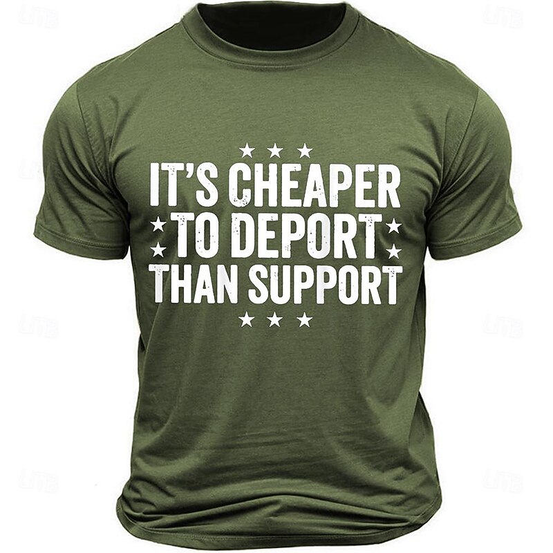 Men's Letter Pistol T Shirt Tee Top Cotton Short Sleeve Graphic Shirt Black Army Green Comfortable Tee Sports Outdoor Holiday Fashion Designer Clothing