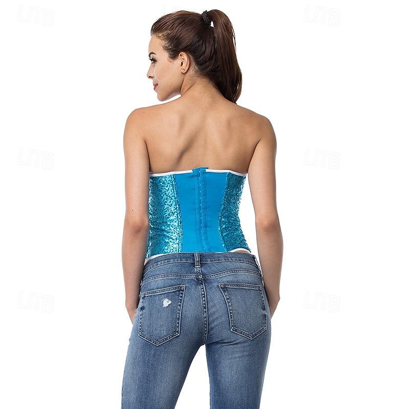 Rainbow Halloween Corset Overbust Corset LGBT LGBTQ Carnival Costume Gay Lesbian Adults' Women's Masquerade Pride Parade Pride Month Easy Halloween Costumes Dress Up3