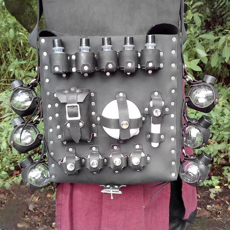 Retro Vintage Medieval Renaissance Cross Body Bag Viking Ranger Elven Fancy Dress Men's Women's Viking Fantasy Halloween Carnival Masquerade LARP Adults Bag