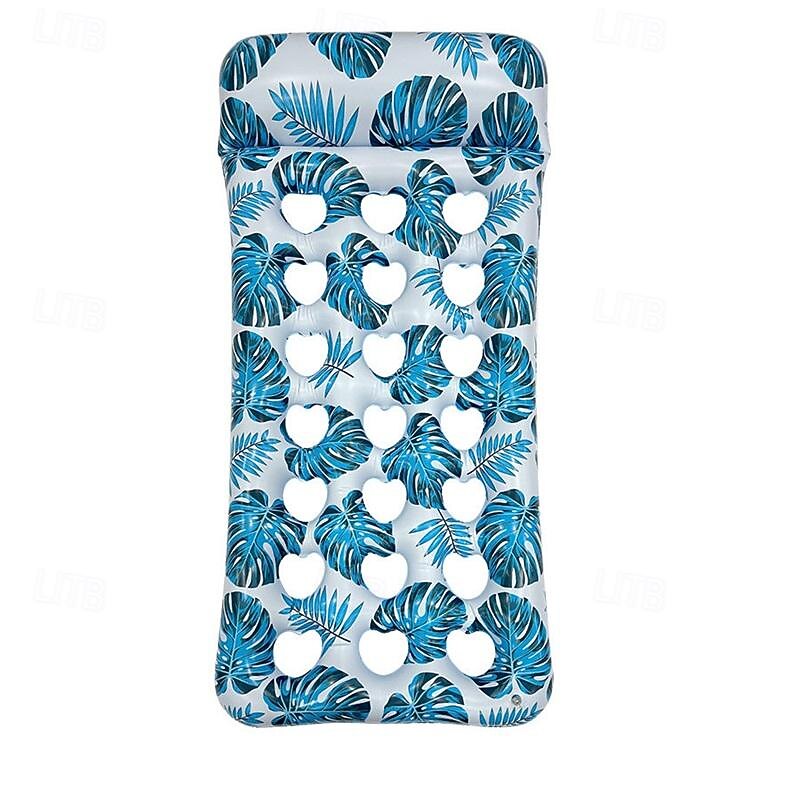 Pvc Inflatable Floating Row In Swimming Pool Foldable Water Net Fabric Striped Hammock Adult Amusement Lounge Chair Floating Bed4