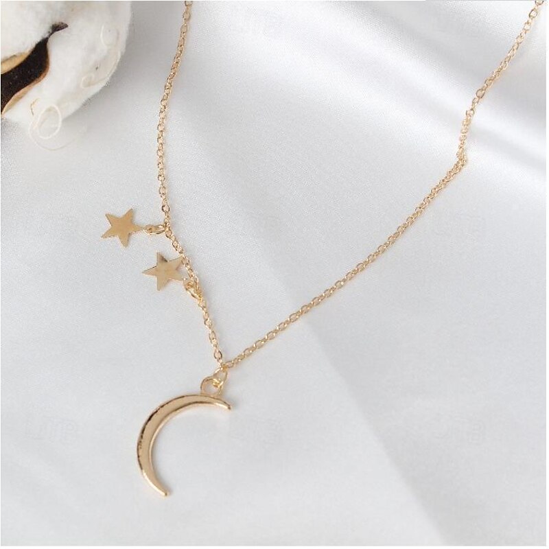 Necklace For Women's Party Evening Gift Birthday Party Alloy Moon Star2