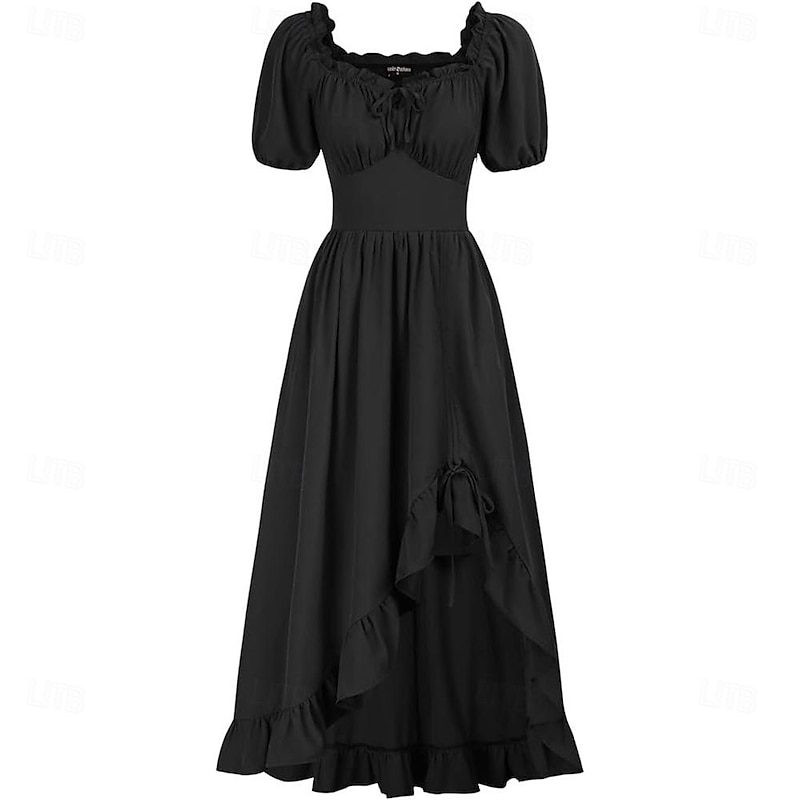 Retro Vintage Medieval Renaissance Celtic Dress Viking Elven Fancy Dress Women's Celtic Pirate Fantasy Halloween Carnival Masquerade LARP Adults Dress4