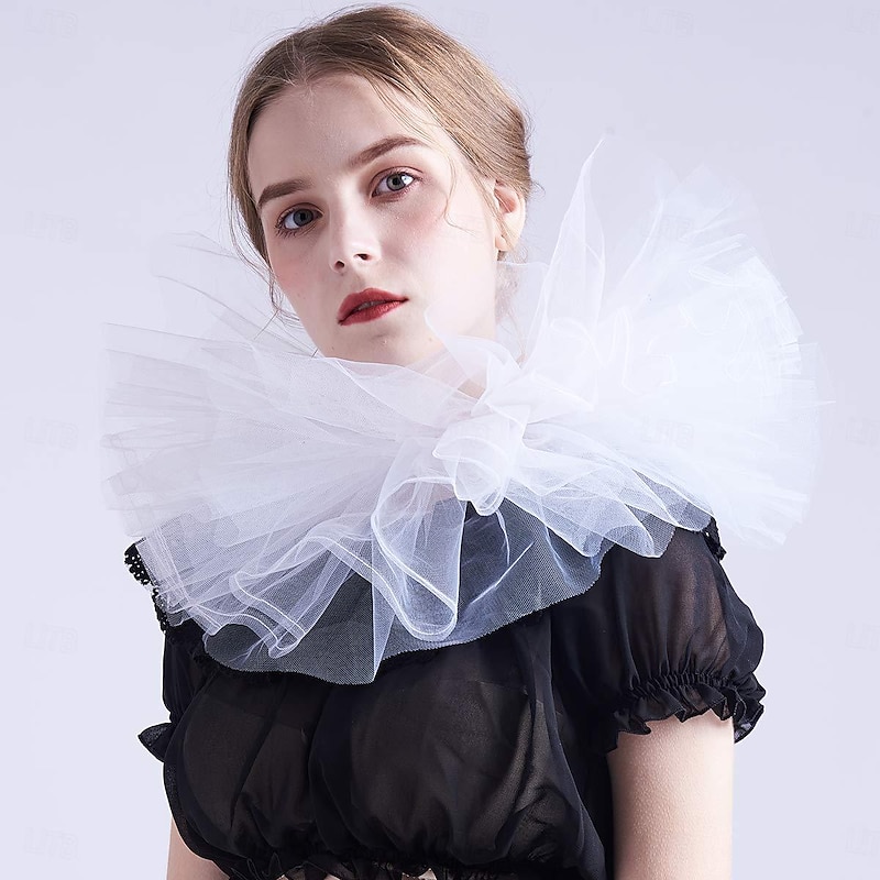 Retro Vintage Rococo Baroque Ruff Collar Neck Collar Fancy Dress Women's Royal Halloween Carnival Carnival of Venice Adults' Neckwear4