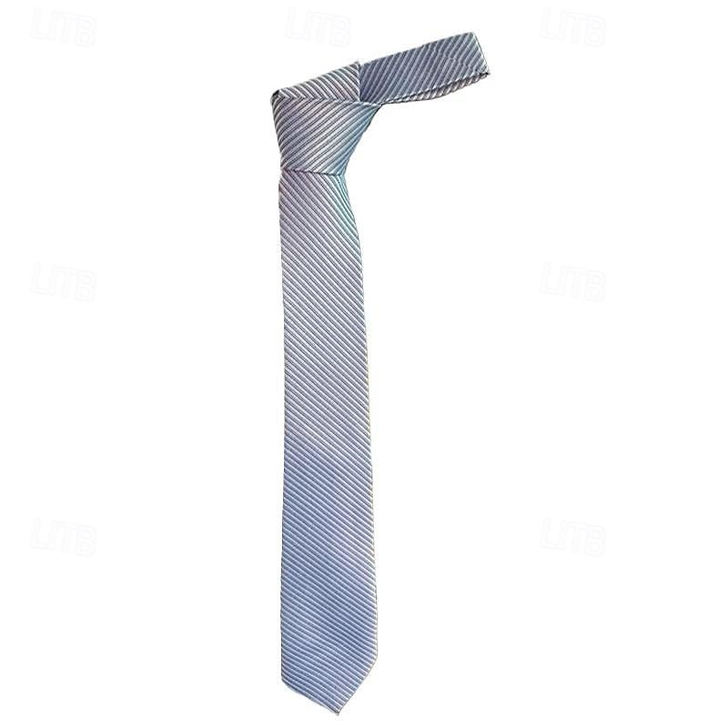 1Pc Light Gray Man Necktie Business Manager Tie Width 8cm Bridegroom Groomsman Tie3