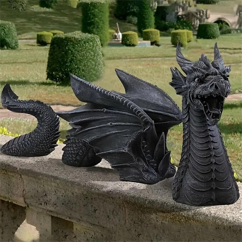 Dragon Garden Decoration Resin Dragon Statue Decorations Resin Dragon Jardin Garten Decor Easter Garden Decor Home Accessorie2