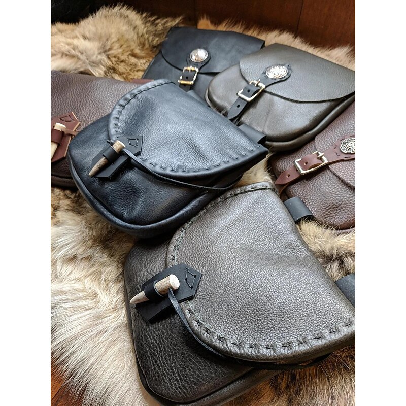 Medieval Renaissance Steampunk Cosplay Costume Belt Pouch Warrior Viking Celtic Knight Fancy Dress Men's Women's Halloween Masquerade Performance Stage LARP Adults' Bag All Seasons3