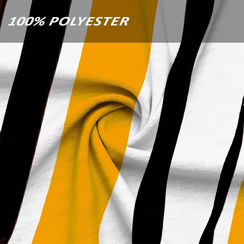 Men's Line T Shirt Short Sleeve T shirt 3D Print Crew Neck Shirt Daily Designer Retro Vintage Sports Outdoor Holiday Going out Yellow Spring & Summer Clothing Apparel S M L XL XXL XXXL3