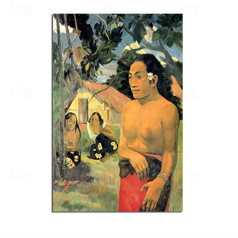 Paul Gauguin oil painting Handmade Hand Painted Oil Painting Wall Famous Abstract Paul Gauguin Vintage Nude Portrait Painting Home Decoration Decor Rolled Canvas No Frame Unstretched3