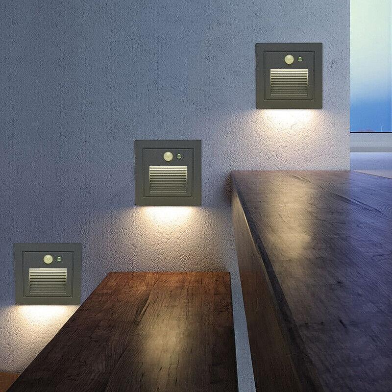 Led Wall Lamp，Outdoor Recessed Metal Foot Lamp, Suitable For Steps, Stairs, Aisle Corners,Warm White IP65 85-265V2