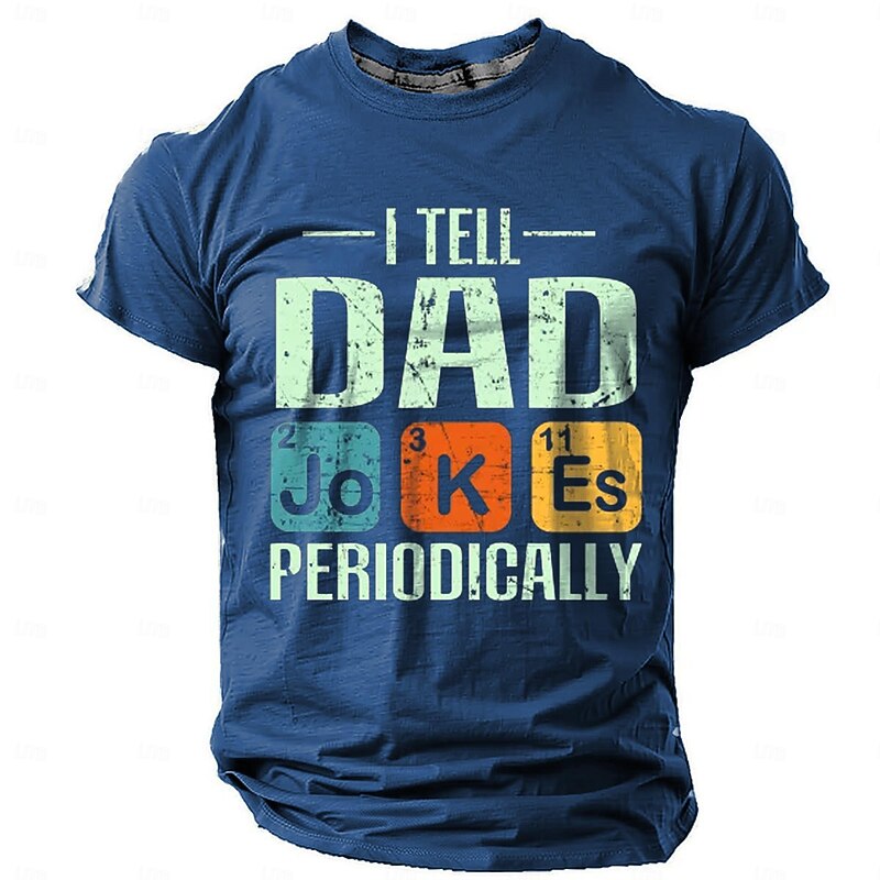 Men's Funny Dad Jokes Periodic Table Pun Graphic Tee Short Sleeve4