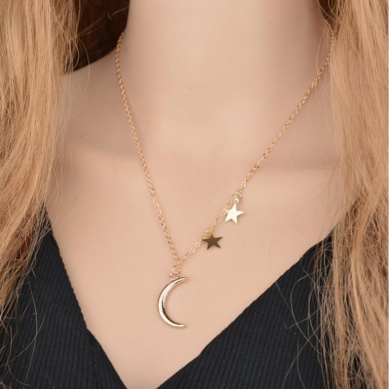 Necklace For Women's Party Evening Gift Birthday Party Alloy Moon Star