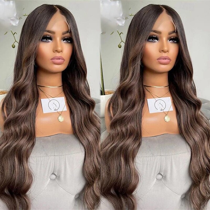 Remy Human Hair 13x4 Lace Front Wig Free Part Brazilian Hair Wavy Multi-color Wig 130% 150% Density with Baby Hair 100% Virgin Glueless For Women Long Human Hair Lace Wig2