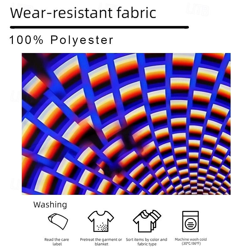 Men's Graphic Polo Shirts Golf Shirt Short Sleeve Polo Shirts Collared Shirts Casual Vacation Wear Rave Wear Party Outfits Buttons 3D Print Summer Spring Fall Black Purple Orange4