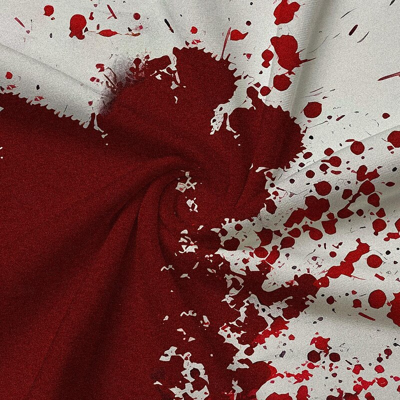 Men's Blood Splatter Polo Shirts Golf Shirt Short Sleeve Polo Shirts Collared Shirts Casual Horror Streetwear Festival Wear Party Outfits 3D Print Buttons Summer Spring Fall Black Red Blue3