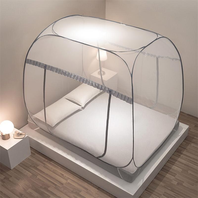 79" Double Door Mosquito Net Plus Size Mosquito Tent Increase Density Gauze Mosquito Net for Bed Mosquito Netting Free Installation4