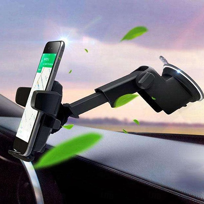 Phone Mount for Car Windshield Foldable Removable Retractable Phone Holder for Car Dashboard Car Truck Compatible with All Mobile Phone Phone Accessory