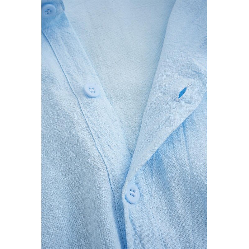 Men's Shirt Linen Shirt Summer Shirt Beach Shirt Untucked Shirts Plain Vacation Casual Black White Pink Royal Blue Long Sleeve Lapel Spring & Summer Clothing Apparel4