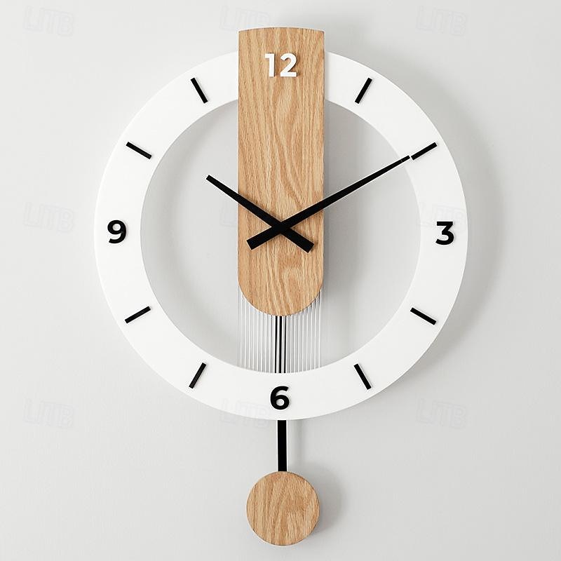 Creative Fashion Quartz Clock Scandinavian Silent Swing Clock 40 cm Wall Clock Living Room Mute Modern Simple Clock Restaurant2