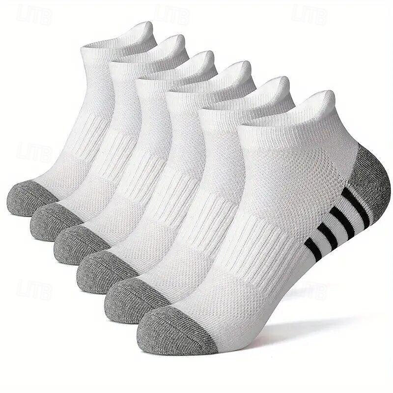 Men's 5 Pack Multi Packs Socks Ankle Socks Low Cut Socks Running Socks Casual Socks Black White Color Color Block Sports & Outdoor Daily Vacation Basic Medium Summer Spring Fashion Casual3