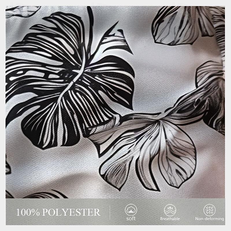 Men's Leaf Graphic Prints Swim Trunks Swim Shorts Board Shorts Mid Waist Hawaiian Boho Casual Daily Holiday Drawstring with Mesh lining Elastic Waist Designer Clothing Apparel3