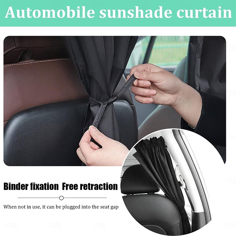 2 Pack Car Divider Curtain Blackout, Car Privacy Curtains Dividers, Detachable Car Screens Sun Shades for Car & Van Travel Camping to Protect Sleep4