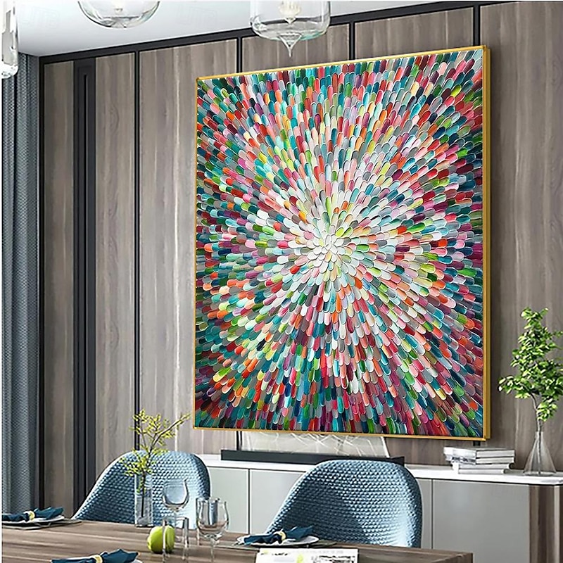 Mintura Handmade Colorful Texture Abstract Oil Paintings On Canvas Wall Art Decoration Modern Pictures For Home Decor Rolled Frameless Unstretched Painting3