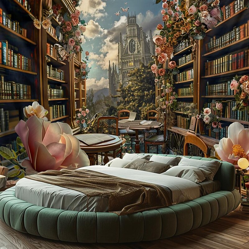 Butterflies Hanging Tapestry Wall Art Large Tapestry Mural Decor Photograph Backdrop Blanket Curtain Home Bedroom Living Room Decoration Bookshelf Cottagecore2