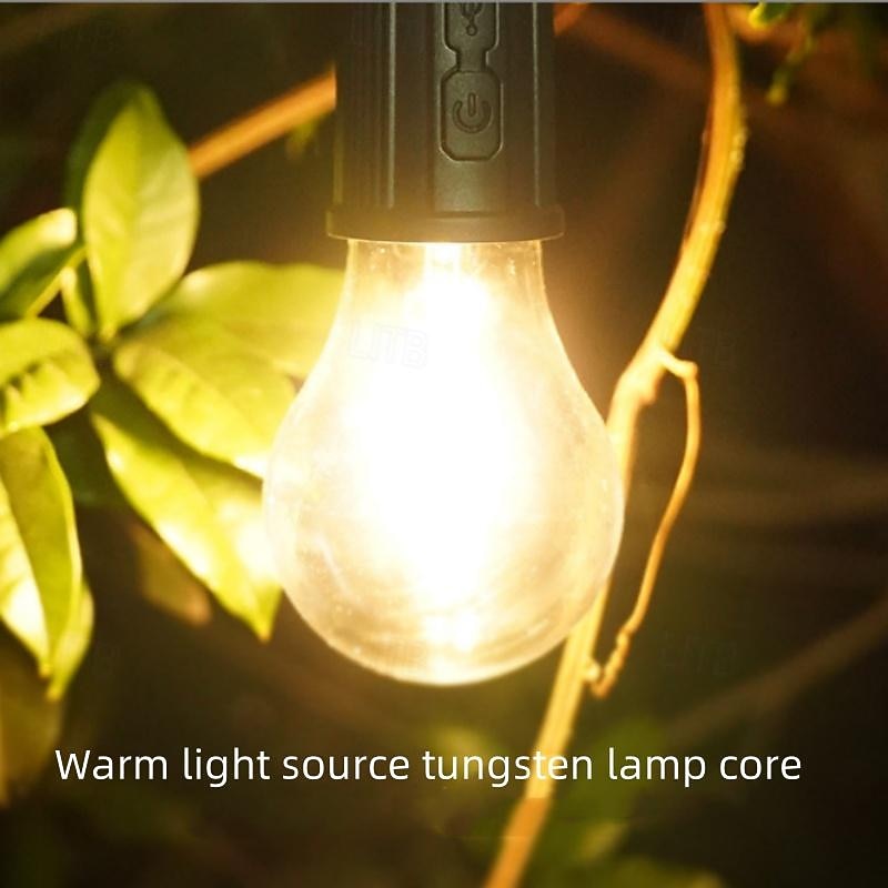 Portable Camping Light LED Camping Lamp with Hook Portable Lantern Type-C Charging Waterproof for Hiking Fishing2