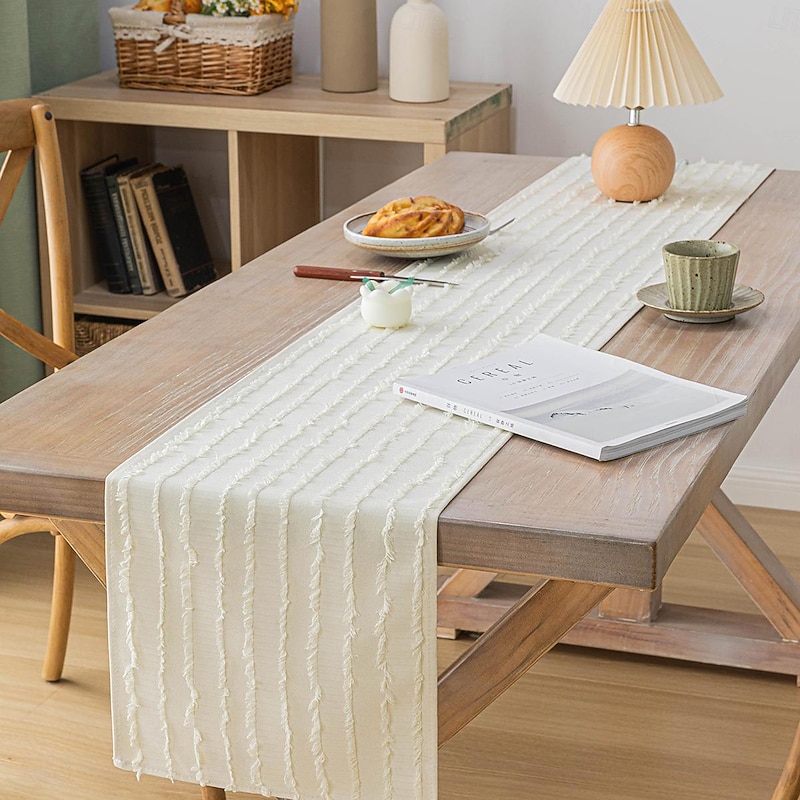 Table Runner Simple Table Runner Vertical Pattern Modern Dining Table Cloth TV Cabinet Coffee Tablecloth Dining Table Runner