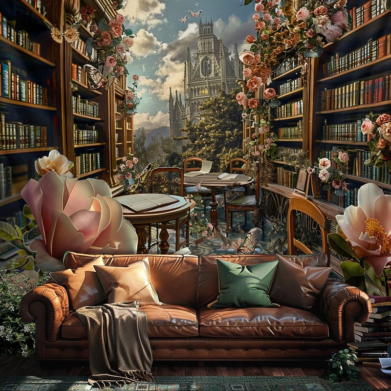 Butterflies Hanging Tapestry Wall Art Large Tapestry Mural Decor Photograph Backdrop Blanket Curtain Home Bedroom Living Room Decoration Bookshelf Cottagecore