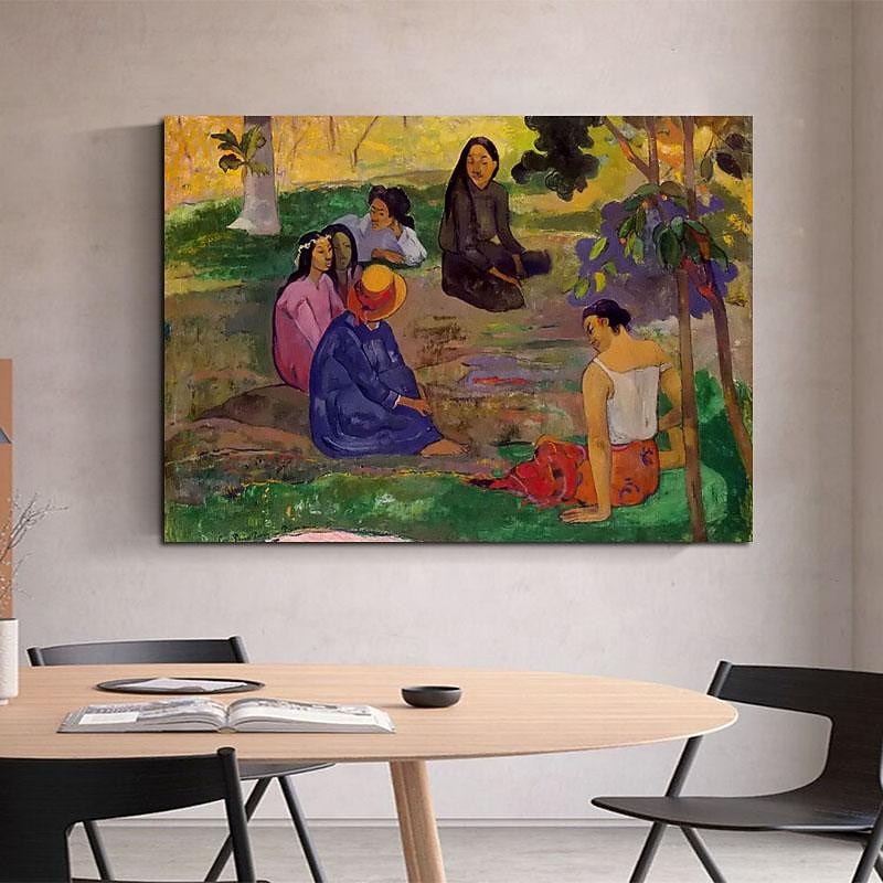 Handmade Hand Painted Paul Gauguin  Oil Painting Wall Famous Abstract Paul Gauguin Vintage Figure Painting Home Decoration Decor Rolled Canvas No Frame Unstretched4