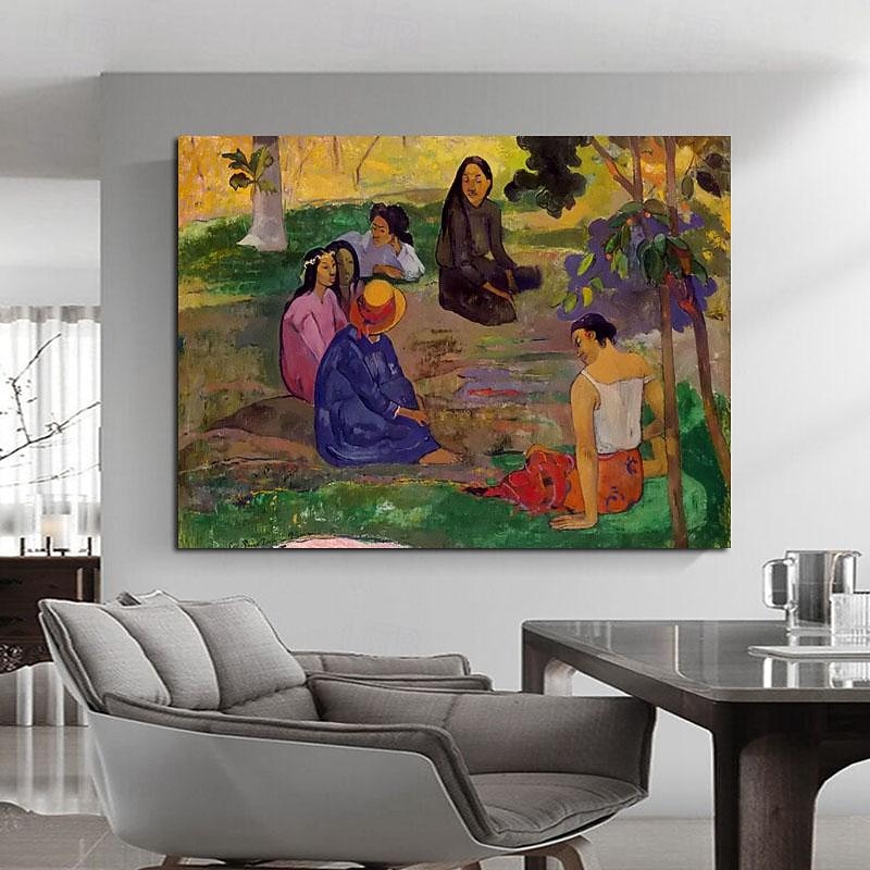 Handmade Hand Painted Paul Gauguin  Oil Painting Wall Famous Abstract Paul Gauguin Vintage Figure Painting Home Decoration Decor Rolled Canvas No Frame Unstretched