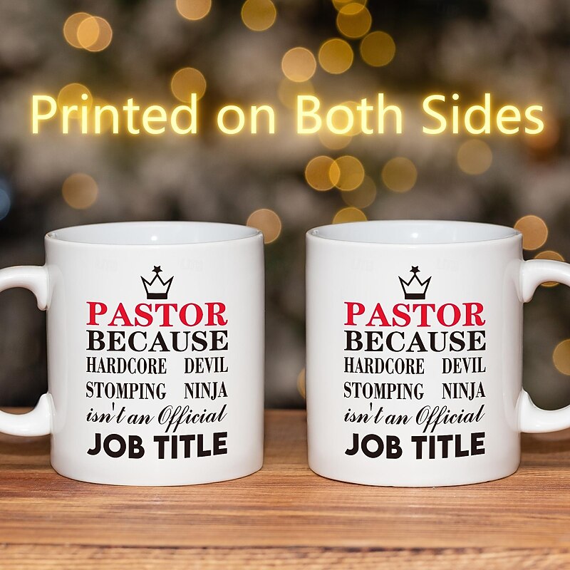 1pc Inspirational Pastor Coffee Mug - 11oz Porcelain Cup for Summer and Winter Drinks - Perfect Birthday Holiday Thanksgiving and Christmas Gift4