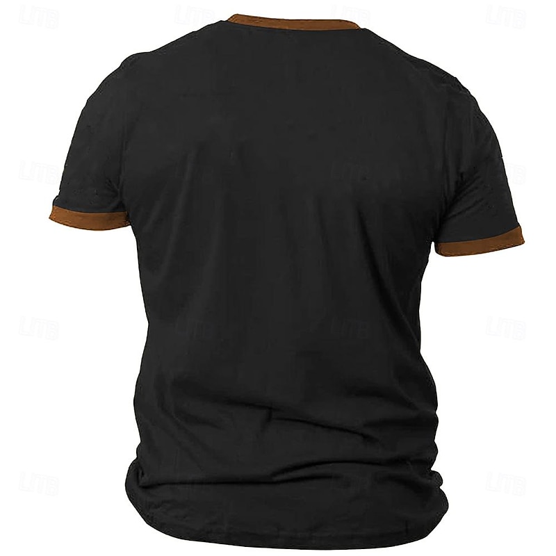 Men's Halloween Graphic Skull Henley Shirt Short Sleeve 3D Print Fashion Designer Comfortable Daily Summer Black Blue Green Henley Henley T-Shirt2