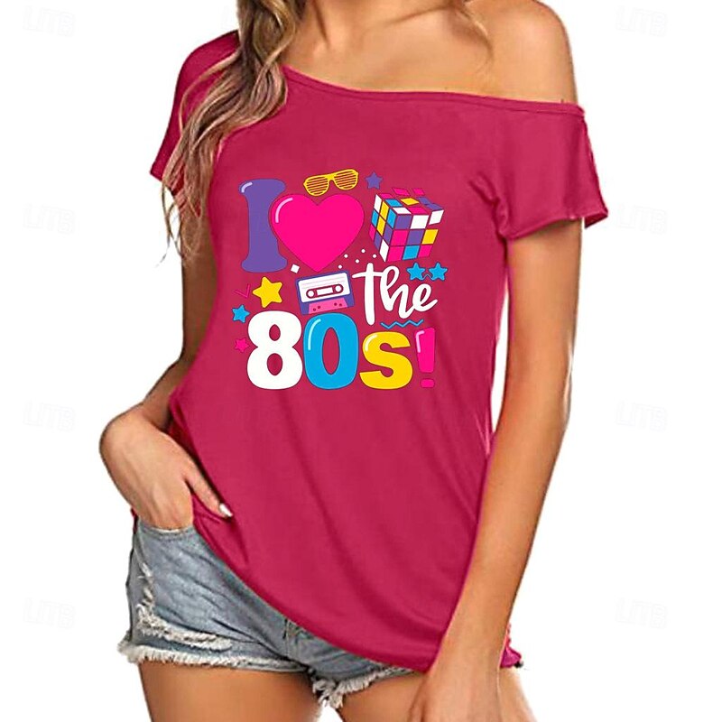 Retro Vintage 1980s Masquerade T-shirt Fancy Dress Women's Halloween Carnival Masquerade Party / Evening Pride Parade Pride Month Adults' T-shirt2