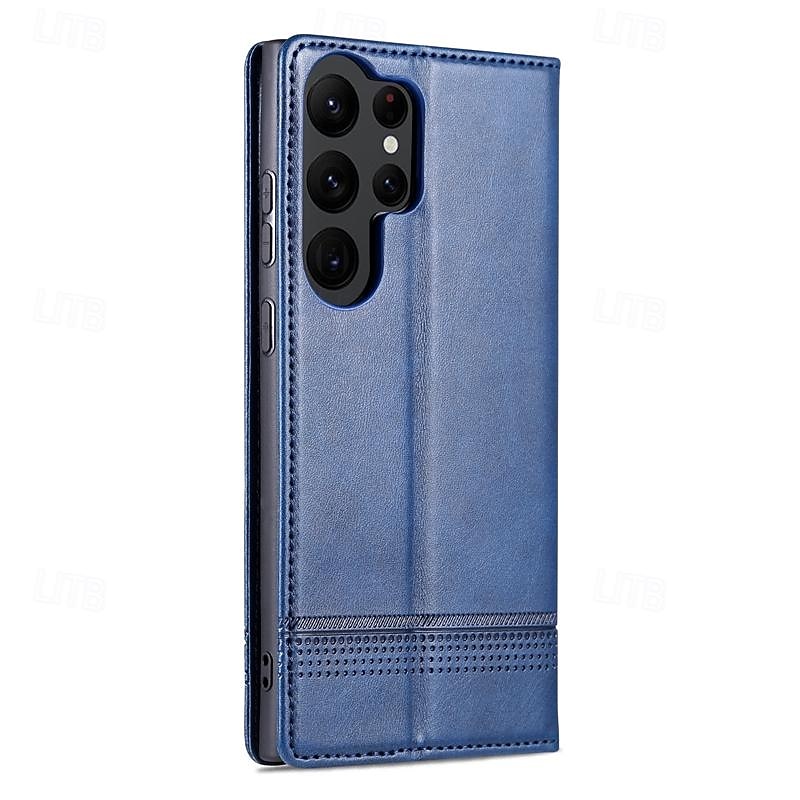 Phone Case For Samsung Galaxy S25 S24 S24 FE S23 S22 S21 Ultra Plus A55 5G A35 5G A25 A15 Wallet Case Magnetic Full Body Protective Kickstand Retro TPU PU Leather3