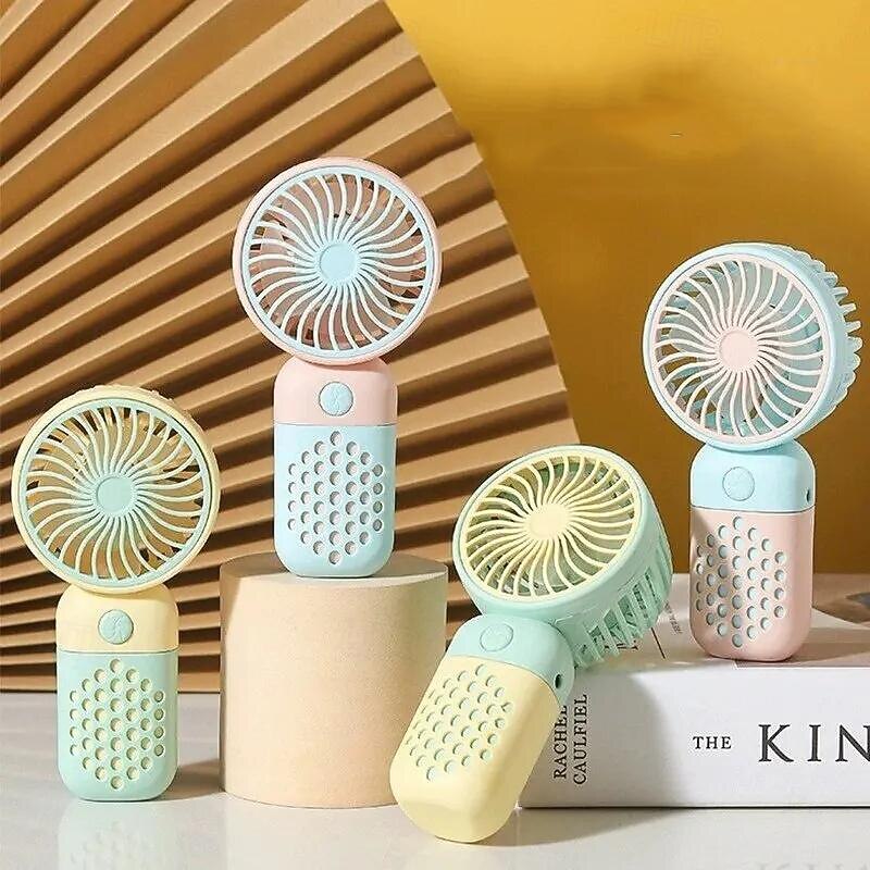 2024 New Handheld Charging Fan Cartoon Cute Small Student Charging Small Fan Portable Mini USB Fan Mini Pocket2