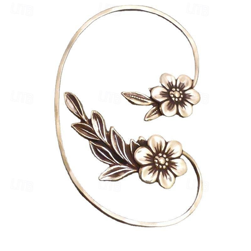 1 Pair Ear Cuff For Women's Party Evening Gift Date Alloy Vintage Style Fashion Petal4