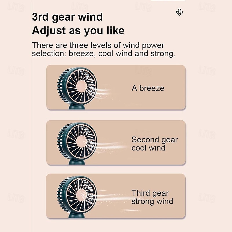 USB Rechargeable Mini Fan – Portable Handheld Cooling Fan for Summer Outdoor Camping Travel Study4