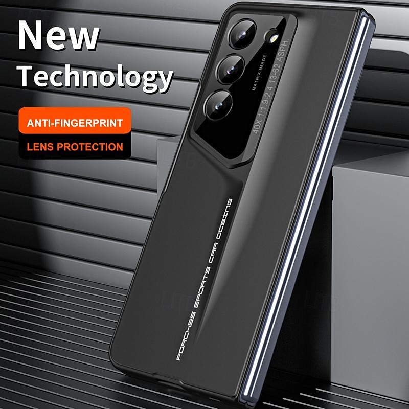 Phone Case For Samsung Galaxy Z Fold 7 Z Fold 6 Z Fold 5 Z Fold 4 Flip Cover with Screen Protector Camera Lens Protector Shockproof Retro PC