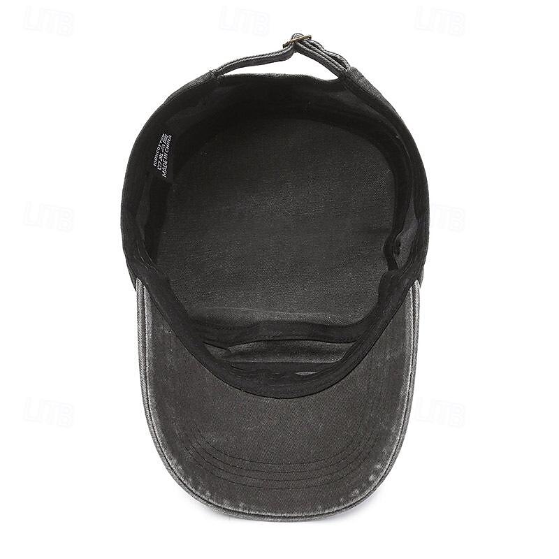 Men's Flat Cap Baseball Cap Military Cap Cadet Hat Black Brown Polyester / Cotton Blend Vintage Fashion Casual Street Daily Plain Adjustable Sunscreen Breathable 6