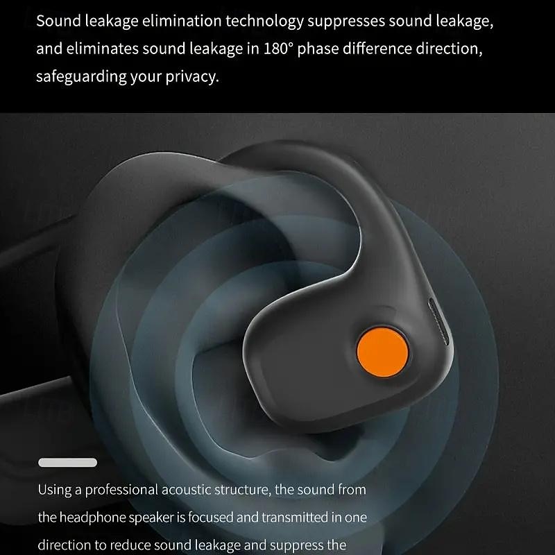 2024 Latest Original ENC Air Conduction Headset Open-Ear StereoWireless Headset With Air-Canceling Boom Microphone OnlineMeeting/Online Teaching/Office Home Business/Driving3