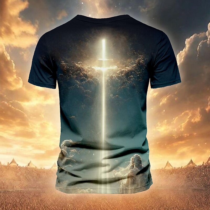 Men's Graphic T Shirt Short Sleeve T shirt 3D Print Crew Neck Shirt Casual Street Style Holiday Going out Black Orange Brown Spring & Summer Clothing Apparel S M L XL XXL 2XL 3XL4