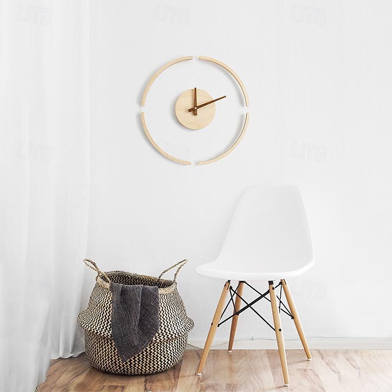Wall Clocks Wall Large Wall Clocks Suspension Wall Clock Simple Wooden Hanging Clock Creative Silent Clock Decor Wall Decorative Home Decor 14 Inch4